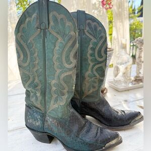 Teal Western Cowboy Boots